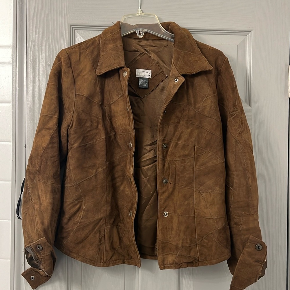 Vintage Rave Suede Jacket Silk lined Size L